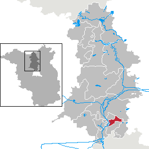 Birkenwerder im Landkreis Oberhavel (schematische Lagekarte)