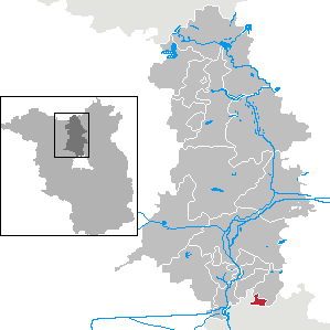 Glienicke/Nordbahn im Landkreis Oberhavel (schematische Lagekarte)